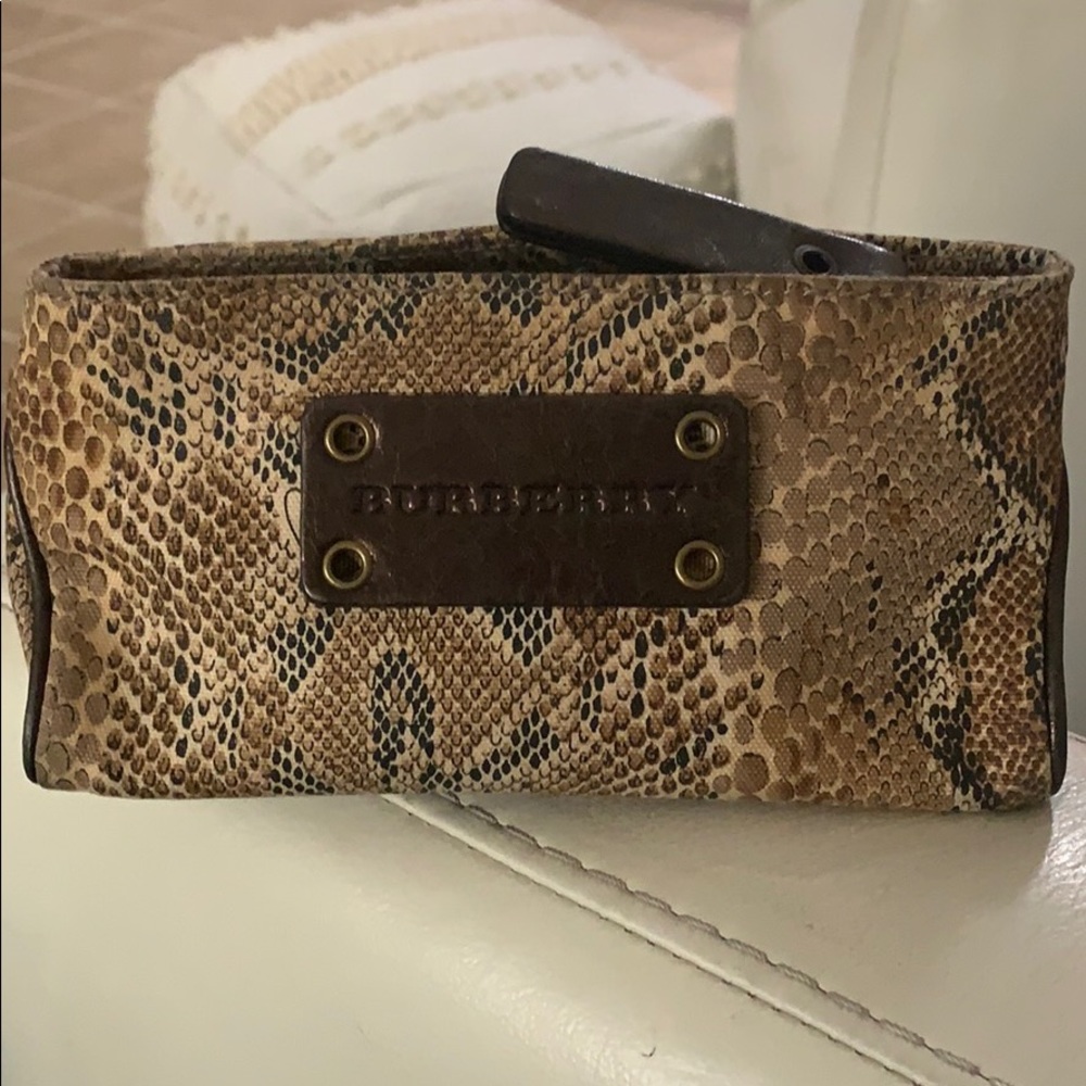 Burberry canvas cosmetic bag